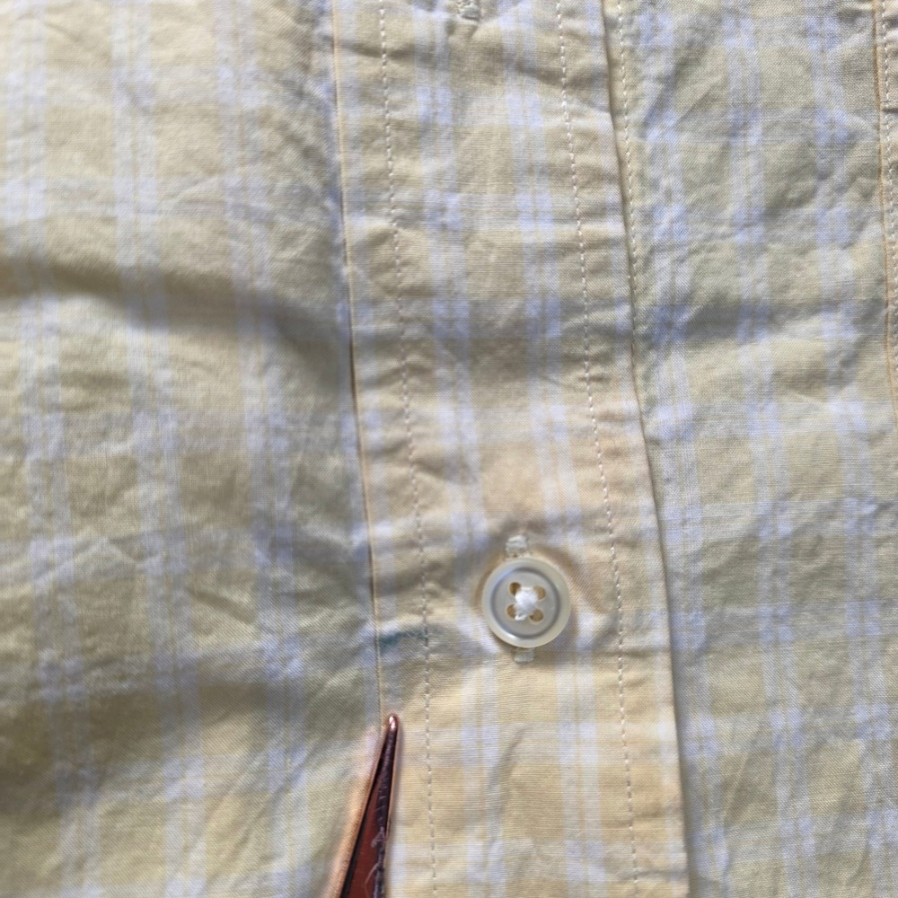 Lauren Ralph Lauren Yellow Gingham Check Cotton Button Down Shirt Womens 12 - Picture 4 of 8